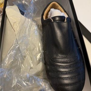 J/SLIDES Black Leather Women’s  Loafers